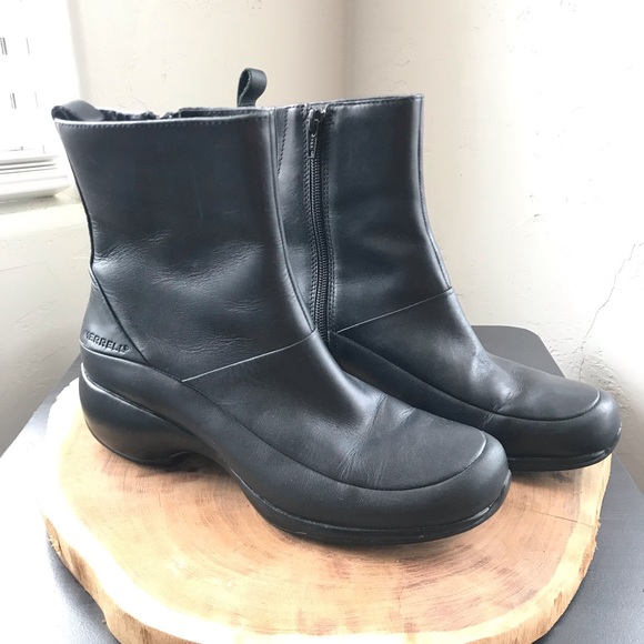 Merrell Shoes - Womens Merrell spire zip black leather boots